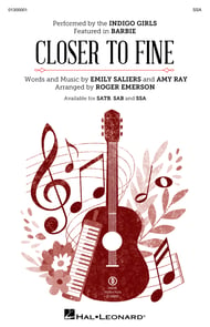 Closer to Fine SSA choral sheet music cover Thumbnail